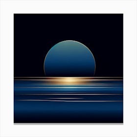 Sunset Over The Ocean 1 Canvas Print