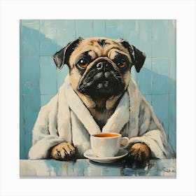 Leisure Pug Morning 2 Canvas Print