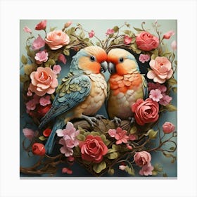 Lovebirds Canvas Print