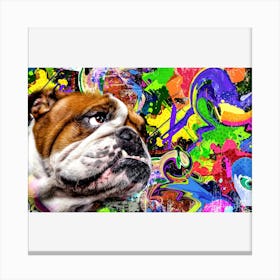 Bulldog Painting Canvas Print