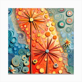 Abstract Flowers Canvas Print