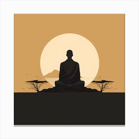 Buddha Silhouette 1 Canvas Print