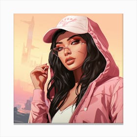 Grand theft auto Kylie Jenner Canvas Print