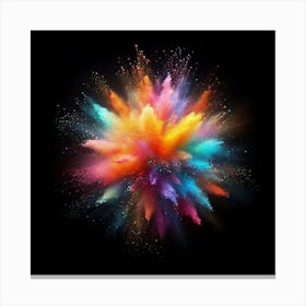 Colorful Powder Explosion 18 Canvas Print