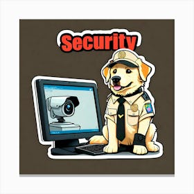 Security Dog 1 Canvas Print