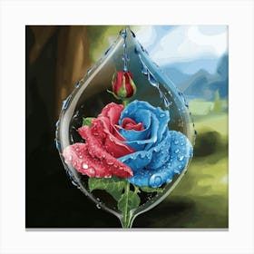 The Realistic And Real Picture Of Beautiful Rose 8 Canvas Print