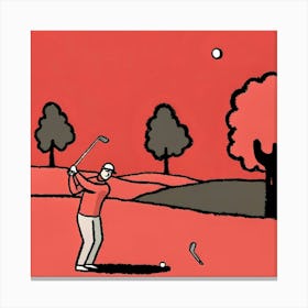 Golfer Hitting A Golf Ball Toile