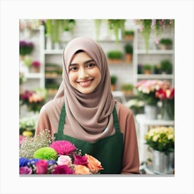 Muslim Florist Canvas Print