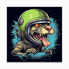 Cat In Space Helmet Canvas Print