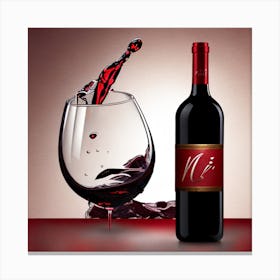 Red Wine Pouring 1 Canvas Print