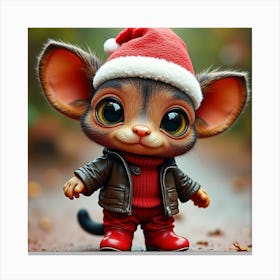 Santa Mouse Canvas Print