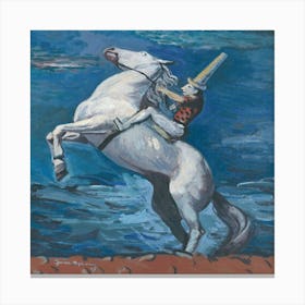 Rider By Seashore By Cyprián Majerník Canvas Print