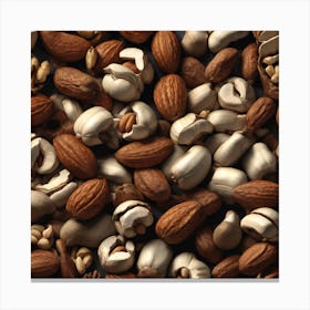 Nuts As A Background Perfect Composition Beautiful Detailed Intricate Insanely Detailed Octane Ren (3) Canvas Print