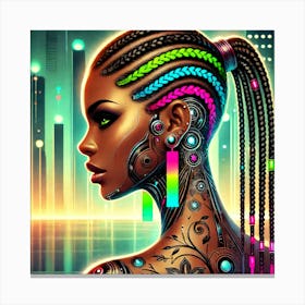 Futuristic Black Woman Canvas Print