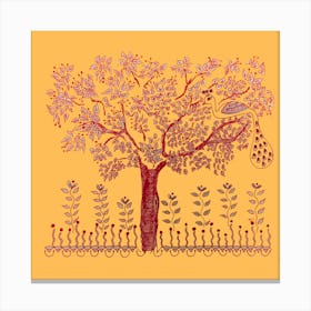 hand sketched Tree Of Life in madhubani art style by DollyJ Leinwandbild