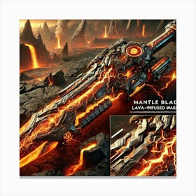 Lava Infused Warriors Weaponry Canvas Print