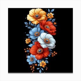 Russian Flowers Canvas Print