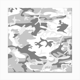 Snow Camouflage, Winter Camouflage, Gray Camouflage, Military, Army Canvas Print