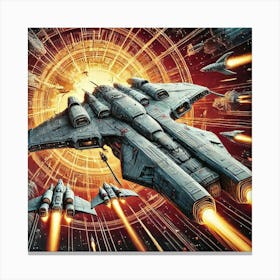 Helios Class Destroyer Providing Escort Iron Commonwealth Canvas Print