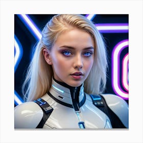 Futuristic Girl 2 Canvas Print