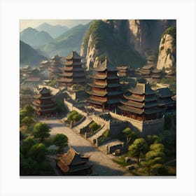 Chinese Village 7 Canvas Print
