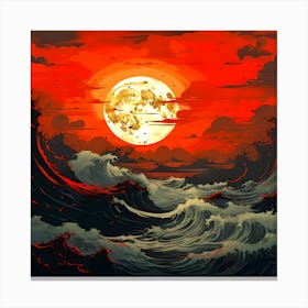 Sunset In The Sea Canvas Print