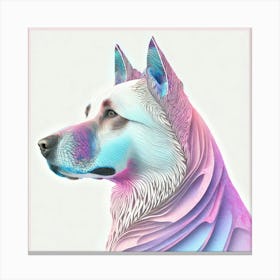Psychedelic Dog Canvas Art Canvas Print