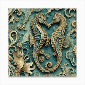 Seahorses 23 Canvas Print