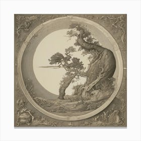 Tree In A Circle 1 Canvas Print