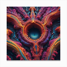 Abstract Painting flower of life Canvas Print