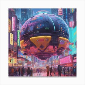 Futuristic Cityscape 6 Canvas Print