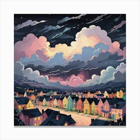 An Evening With Clouds Art (1) Canvas Print