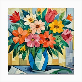 1000013696 flowers in vase of glass  Canvas Print