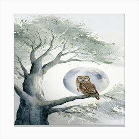 Owl In The Tree Canvas Print