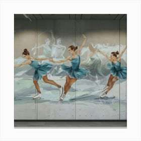 Ice Skaters 1 Canvas Print