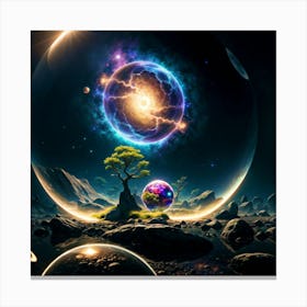 Spheres In Space Canvas Print