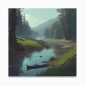 River In The Woods 32 Canvas Print