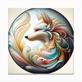 Glass Wolf 4 Canvas Print