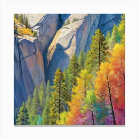 Colorful Abstract Yosemite National Park USA Art Print 3 Canvas Print