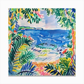 Seaside Painting Matisse Style 6 Canvas Print