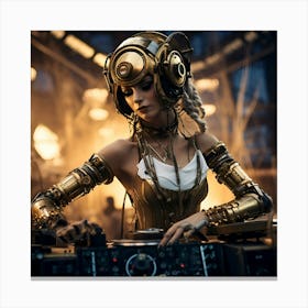 Steampunk Dj 8 Canvas Print