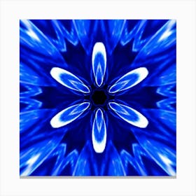 Abstract Blue Flower Stampe su tela