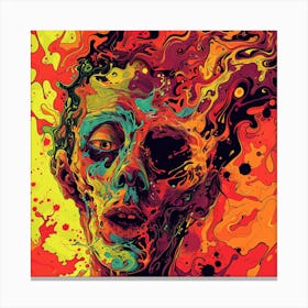 Zombie Head 3 Canvas Print