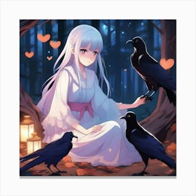 Anime Murder of Crows Canvas Print