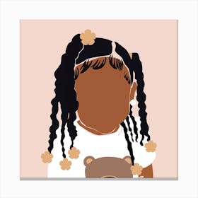 Baby Girl Square Canvas Print