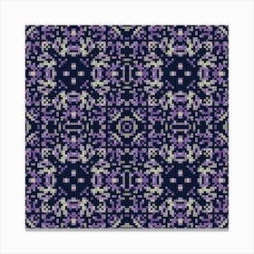 Abstract geometrical pattern with hand drawn decorative elements 6 Canvas Print