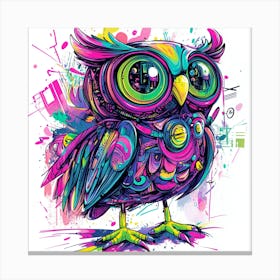 Owl splash 3 Canvas Print