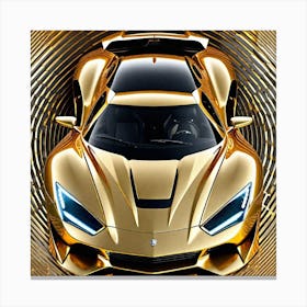 Golden Supercar 4 Canvas Print