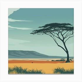 A Serengeti National Park In Tanzania Minimal Canvas Print