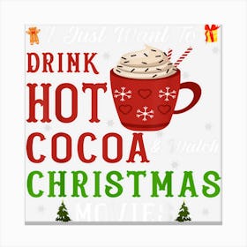 Hot Cocoa Merry Christmas Xmas Party Matching Family Canvas Print